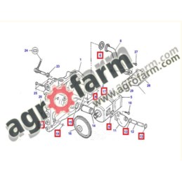 ZESTAW USZCZELEK POKRYWY POMPY HYDR. MASSEY