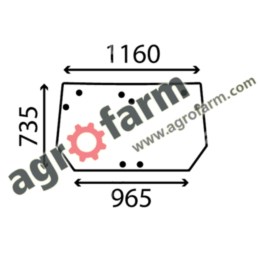 SZYBA TYLNA ZAKRZYWIONA SDF