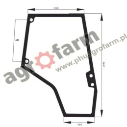 RH DOOR GLASS MASSEY FERGUSON