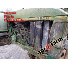 John Deere 7600 części,  skrzynia biegów, silnik