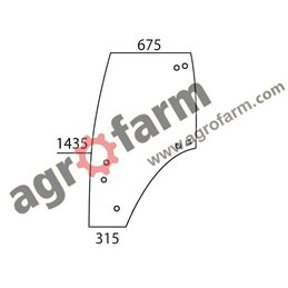 SZYBA DRZWI LEWE FENDT 7 OTWORÓW