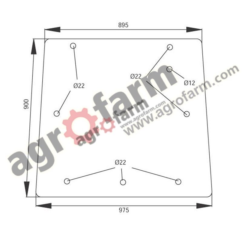 REAR GLASS MASSEY FERGUSON 3000