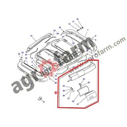 COUVERCLE DE TOIT GAUCHE MASSEY FERGUSON ORIGINAL