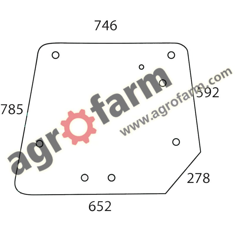 REAR GLASS MASSEY FERGUSON 4000