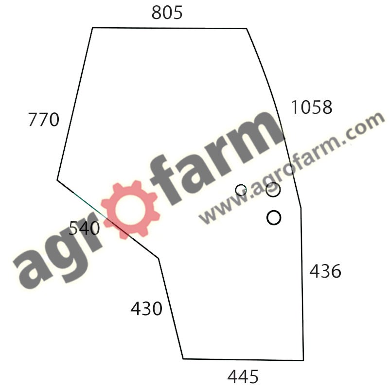 SZYBA DRZWI LEWA MASSEY FERGUSON 6000, 8000