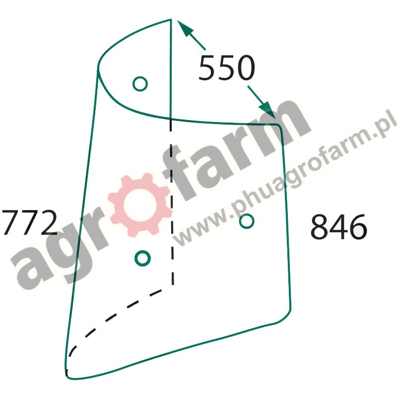 VITRE D'ANGLE LATERALE GAUCHE MASSEY FERGUSON