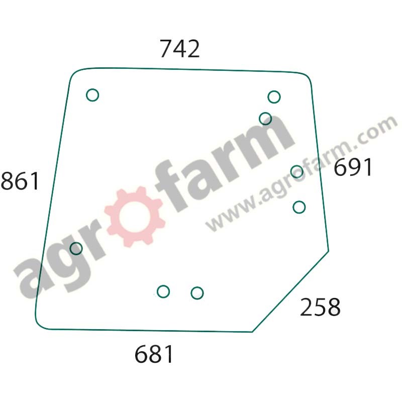 REAR GLASS MASSEY FERGUSON 6000, 8000