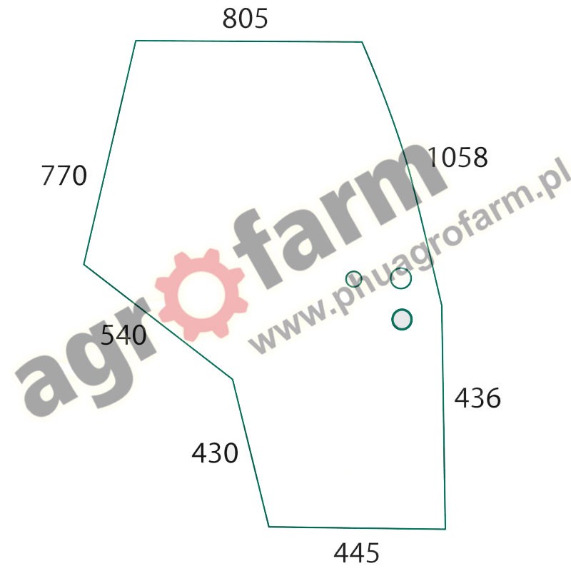 SZYBA DRZWI PRAWE MASSEY FERGUSON 6100 8100