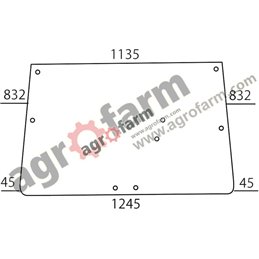 LUNETTE ARRIERE JOHN DEERE 30, 40, SG2