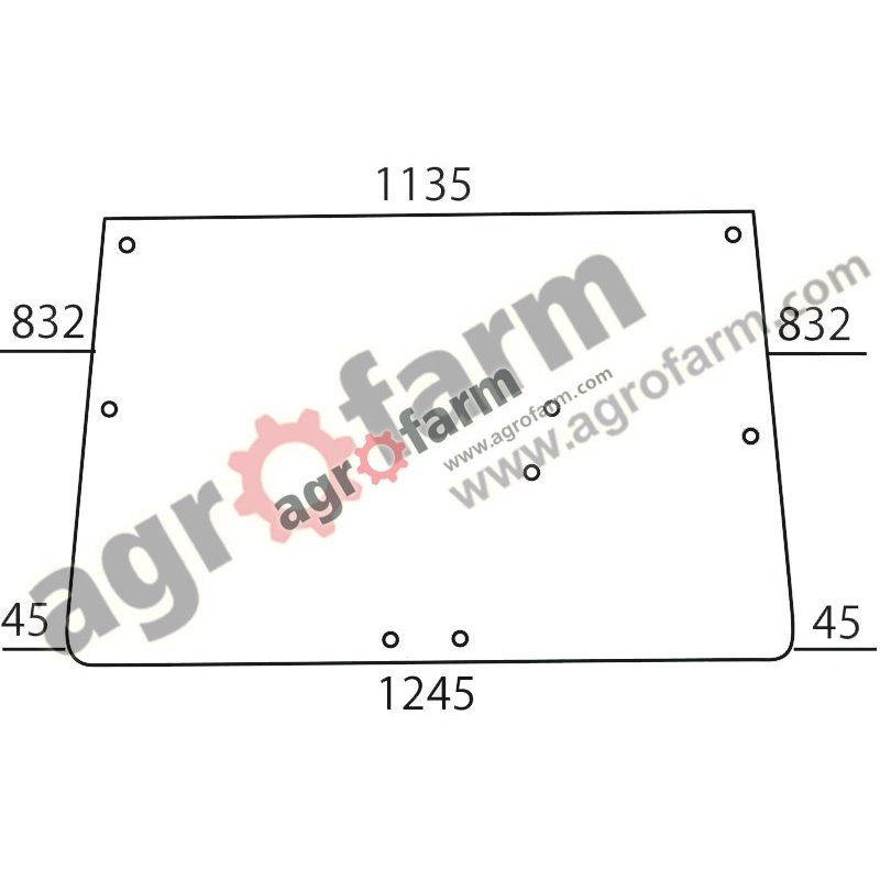 LUNETTE ARRIERE JOHN DEERE 30, 40, SG2