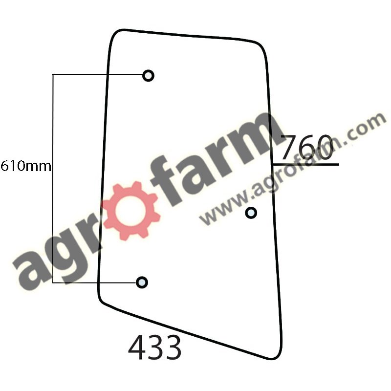 VITRE LATÉRALE GAUCHE JOHN DEERE 6000, 7000