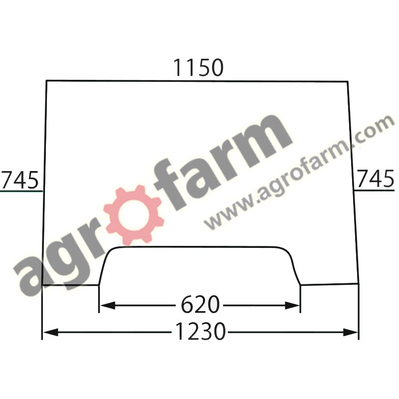 FRONT GLASS RENAULT, JOHN DEERE MX3, MX4