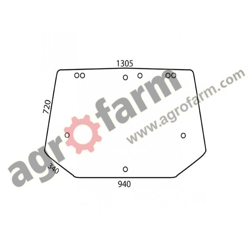 LUNETTE ARRIÈRE CNH (9 TROUS)