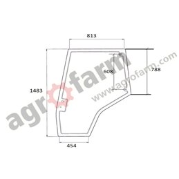 LH DOOR GLASS MASSEY FERGUSON