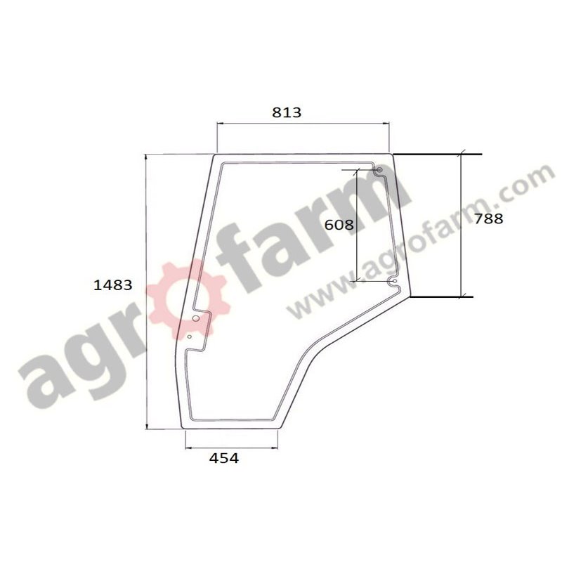 VITRE DE PORTE LH MASSEY FERGUSON