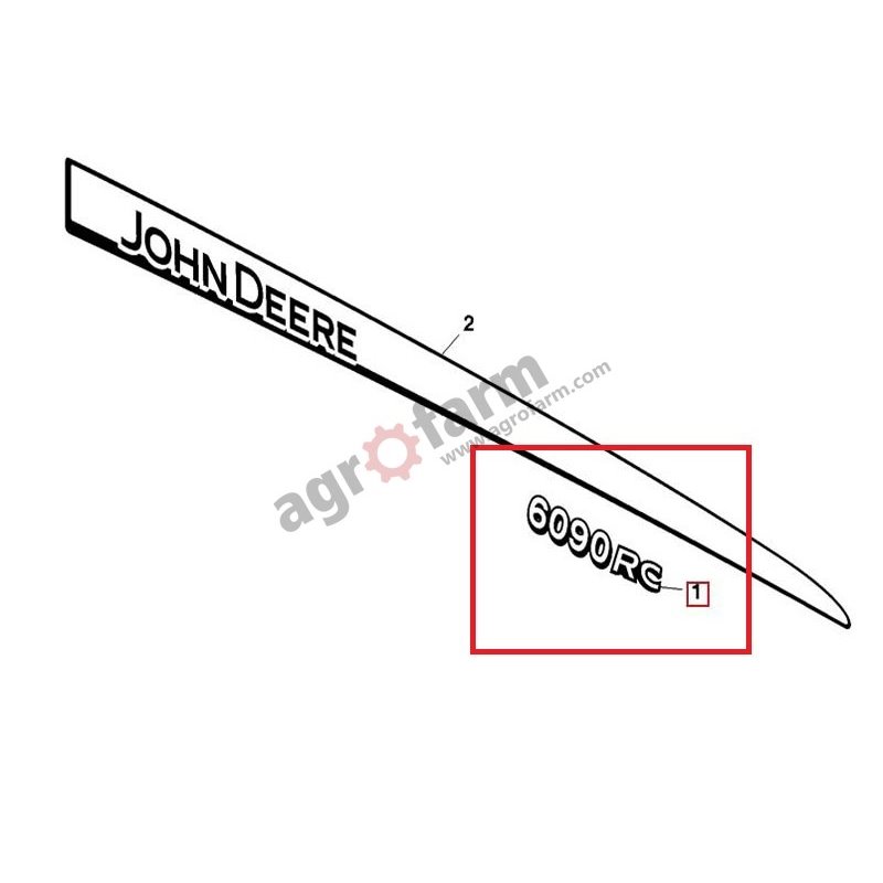 NAKLEJKA 6090RC JOHN DEERE ORYGINAŁ